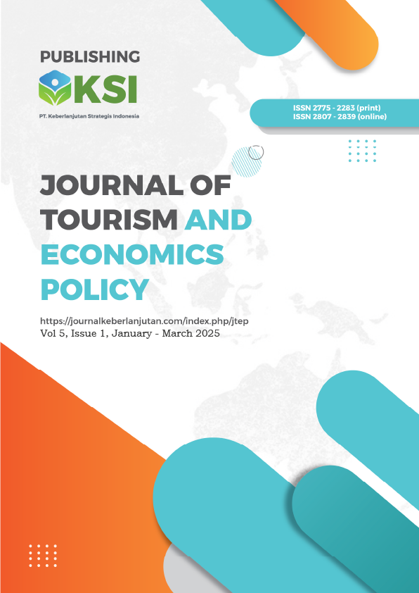 					View Vol. 6 No. 1 (2025): Journal of Tourism Economics and Policy (January - March 2026) - In Press
				