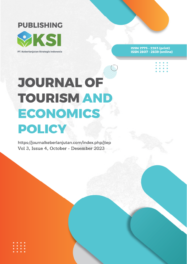 					View Vol. 3 No. 4 (2023): Journal of Tourism Economics and Policy (October - December 2023)-In Press
				