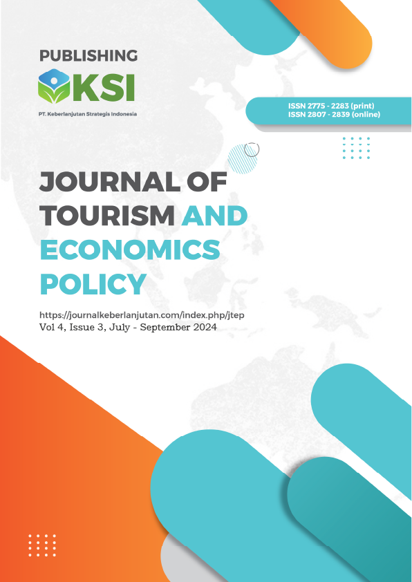 					View Vol. 4 No. 3 (2024): Journal of Tourism Economics and Policy (July - September 2024) In-Press
				